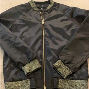 Unique Men Forever 21 bomber jacket M with gold